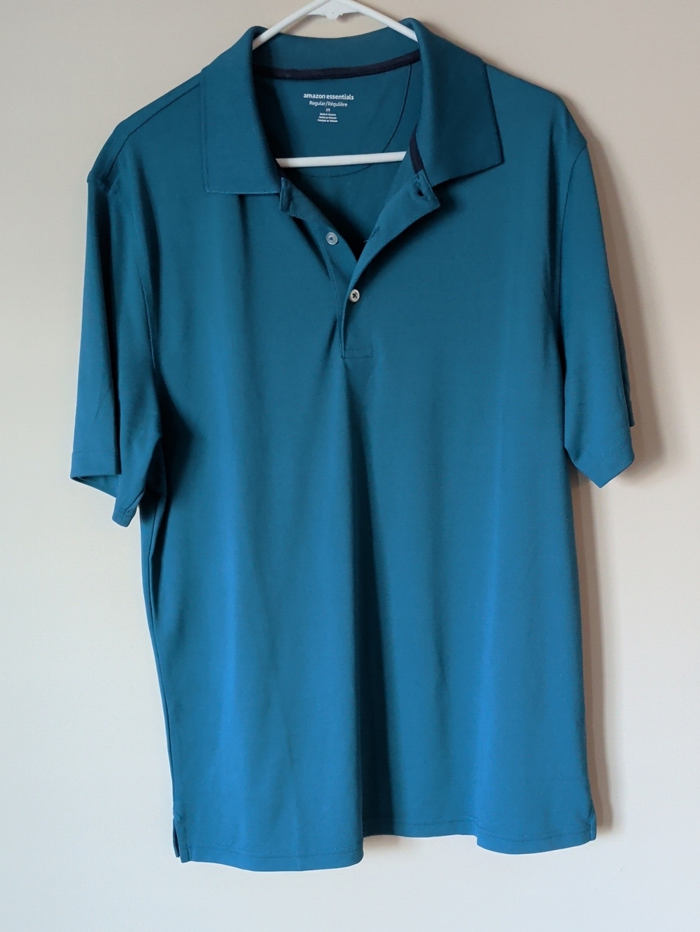Amazon Essentials Men’s Teal Blue Polo Shirt Size M
